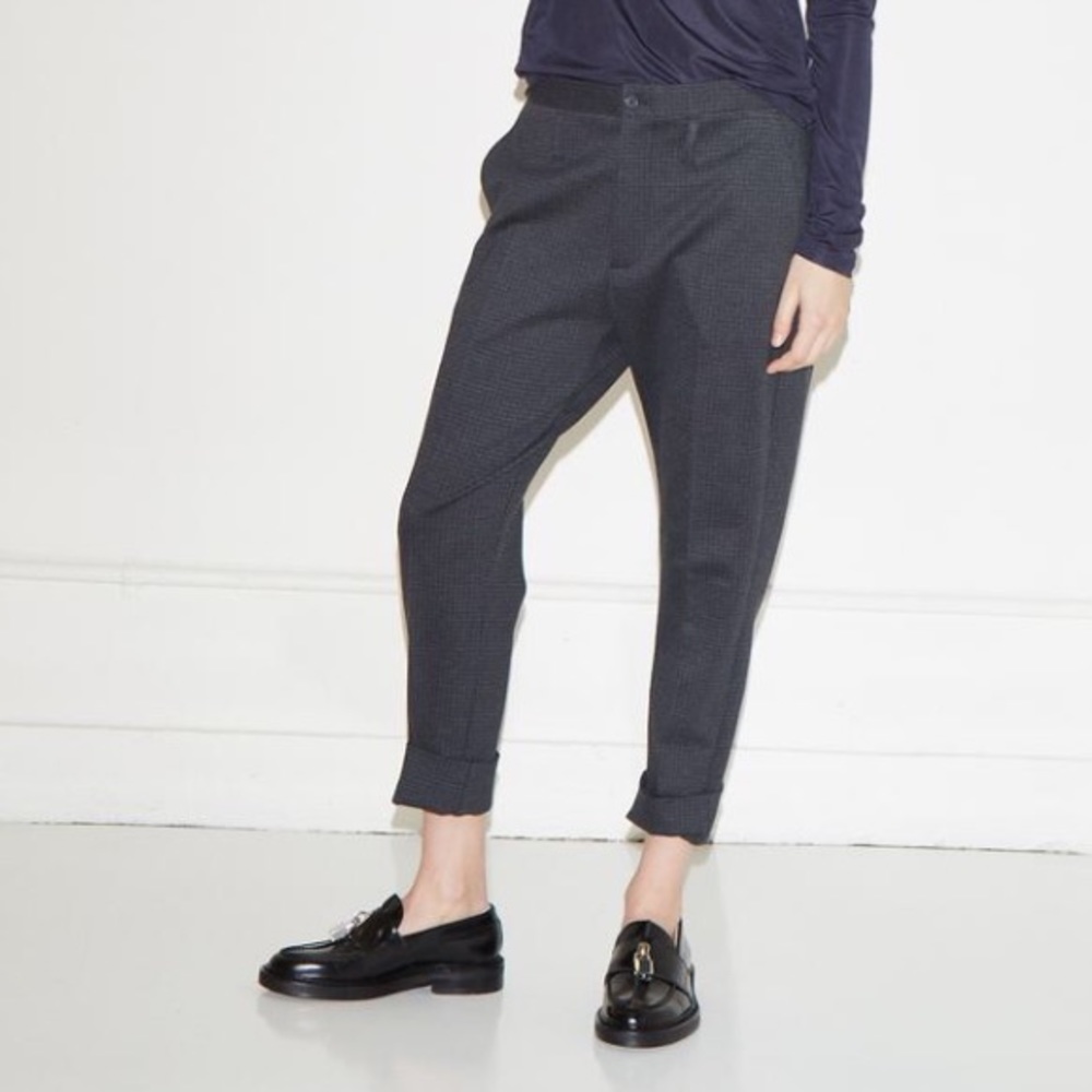 HOPE - Law Trouser in Dark Grey Check